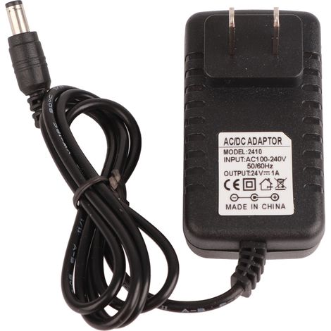 Chargeur adaptateur 24V 1A DC, bloc d'alimentation standard pour polisseur à ongles, prise US 100-240V. (1/5)