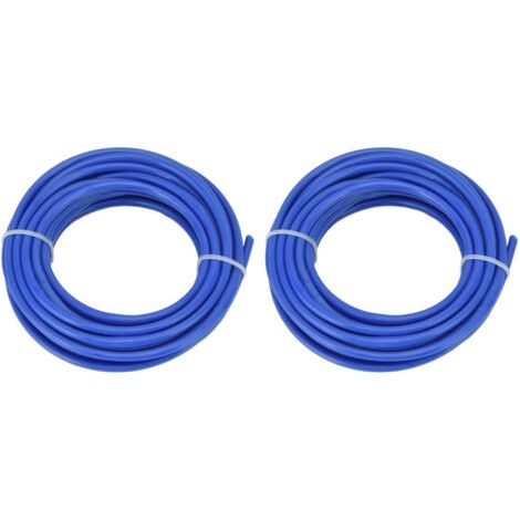 2PCS Ligne de Coupe Ronde 4,0MM pour Débroussailleuse 5M Bleu - (1/5)