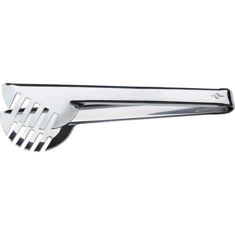 1 Pince à pâtes, Acier inoxydable, Bords arrondis et dents, Pour spaghettis salade légumes, Cuisine quotidienne (1/2)