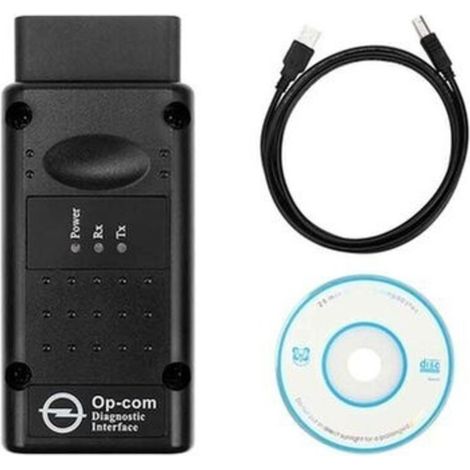 Schnittstellendiagnosegerät, OPCOM 2012V CAN OBD2 Bediener-Firmware V1.99, USB, schwarz