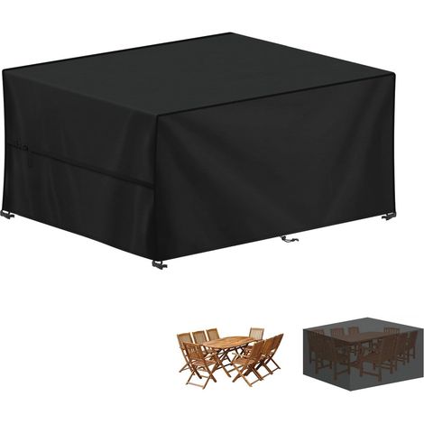 Housse Table de Jardin, 160x130x90cm Bâche Salon de Jardin Housse Protection Salon de Jardin Imperméable Bache Table de Jardin, Anti-UV, 420D Oxford Housses Table Exterieur (1/5)