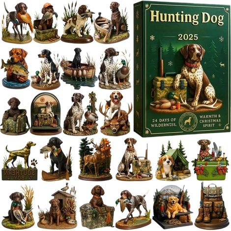Calendrier de l'Avent Décoration intérieure 2D en acrylique 24 jours 2025 Noël original pour chiens