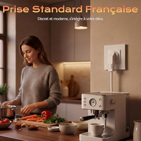 French Standard 86mm 1 Gang AC Wall Socket Tempered Glass Frame White (1/4)