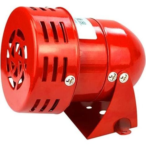 Sirène d'alarme 220V puissante extérieure, sirène d'alarme 120dB, moteur rouge sirène LED klaxon en métal alarme de bateau industriel (1/5)