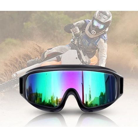 JINZDASU Lunettes Moto,Lunettes de Sport,Lunettes Coupe-Vent Anti-Poussière pour Le Vélo de Plein,Lunettes de Cyclisme (1/4)