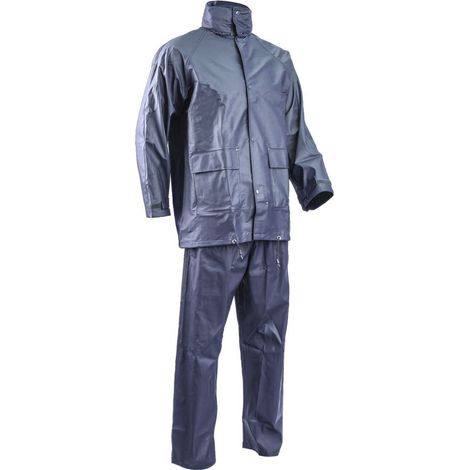 Completo da lavoro antipioggia in PU - Blu navy L - 46/48