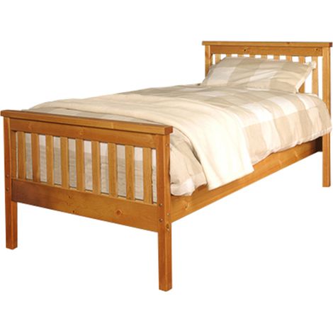 3ft Wooden Bed Frame in Caramel