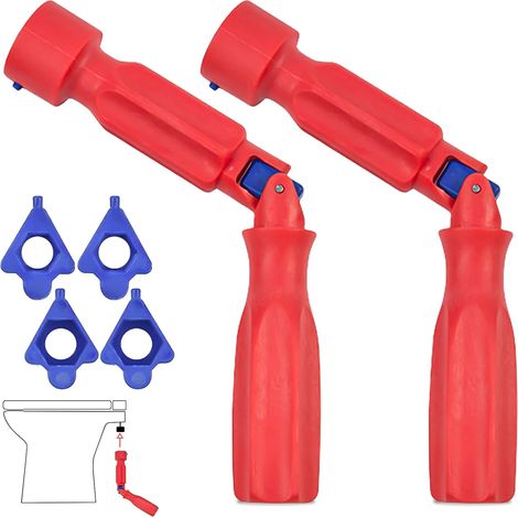 LaBlanc -2 Stück Toilettensitz-Befestigungswerkzeug, Toilettensitz-Installationsschlüssel, Universal-Toilettensitz-Reparaturschlüssel, Schraubenschlüssel für Toilettensitz (1/5)