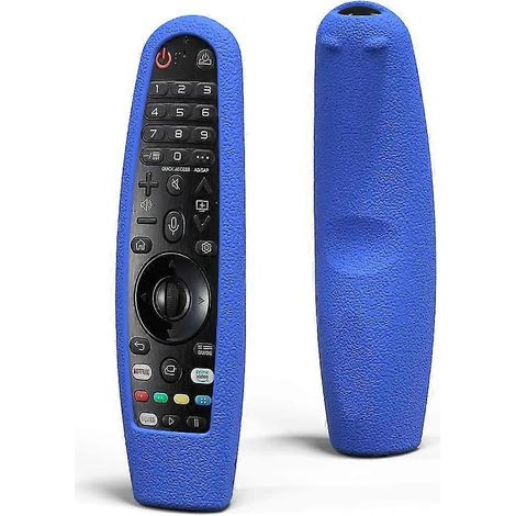 Lot de 2 étuis en silicone antidérapants compatibles avec la télécommande LG AN-MR20GA Magic (bleu) (1/5)
