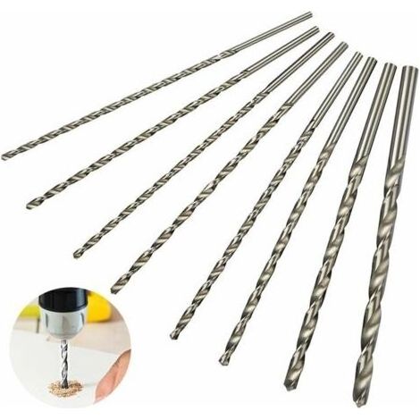 Extended Twist Drill Bit High Speed Steel Twist Drill Bit Set 8pc Extended Twist Drill Bit (1/5)