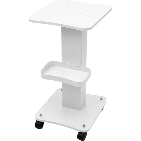 Chariot de Salon, Design Multifonctionnel, Mobilité Facile, BLANC (1/2)