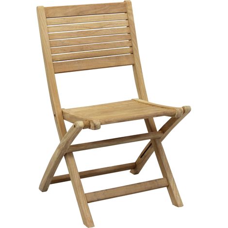 Sedia in legno da giardino pieghevole robusta senza braccioli in Teak Pieghevole