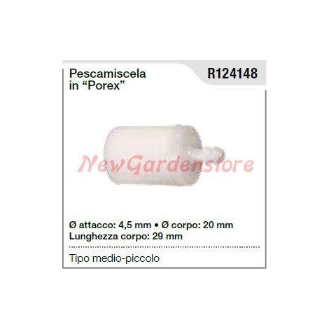 Porex fish-blender para motosierra pequeña-mediana tipo R124148