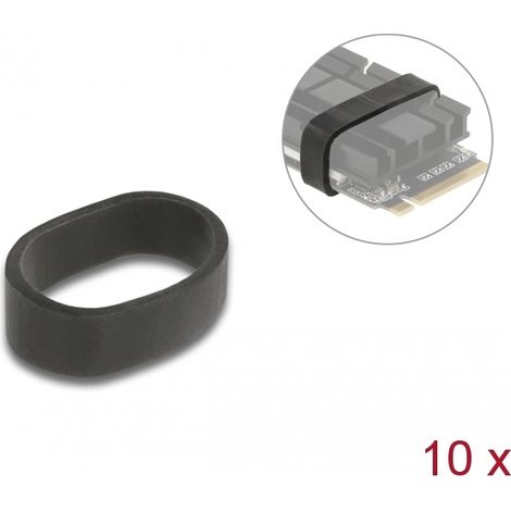 Delock Gummiring zur Befestigung fÃ¼r M.2 SSD und KÃ¼hlkÃ¶rper schwarz 10 StÃ¼ck