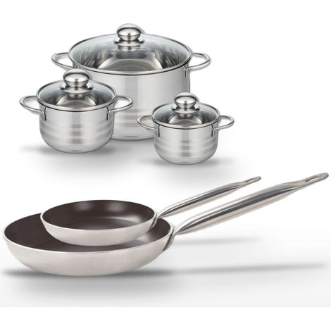 Lot Poêles 24/32cm et Faitouts 12/14/20cm Elo Bistro Line (1/5)