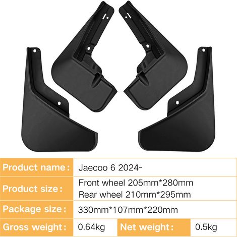 Mud flaps for Chery Jaecoo 6 2024 Chery iCAR 03 (2024 Chery iCAR 03)--DTEKGAZ