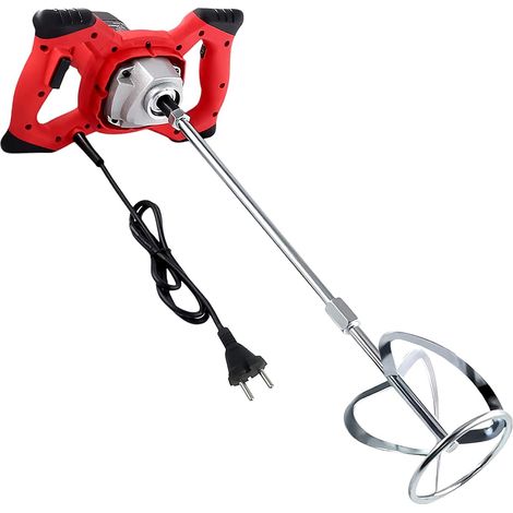 BriSunshine Malaxeur Mortier Colle (2100W, 0-800 r/min, avec 6 vitesses réglables, fonctionnement à verrouillage), Mélangeur de Ciment et électrique Portable Professionnel (1/5)