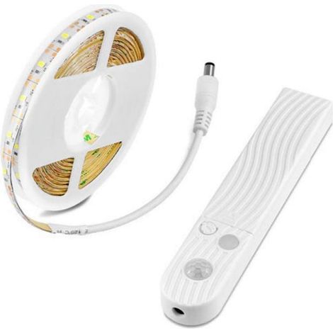 Ruban Led Sous Armoire - Capteur De Mouvement PIR - 3 M - 5 V Usb - Blanc Froid - 2 3 W - Pour Placards Escaliers Dressings (1/5)