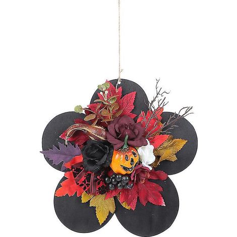1 Stück Halloween-Ahornblattkranz für Halloween-Dekorationen (1/3)