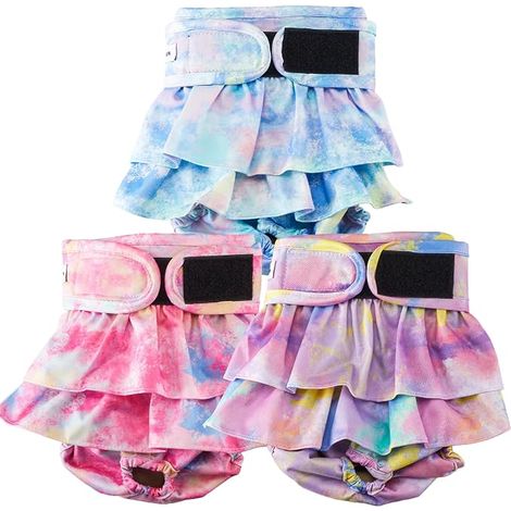 Dog Diapers Female Washable Doggie Diapers for Female Dogs Absorbent Small Female Dog Diapers for Heat Incontinence Puppy Training