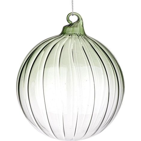 Palline q.8 per albero di Natale, sfera vetro verde -Grigio (1/3)