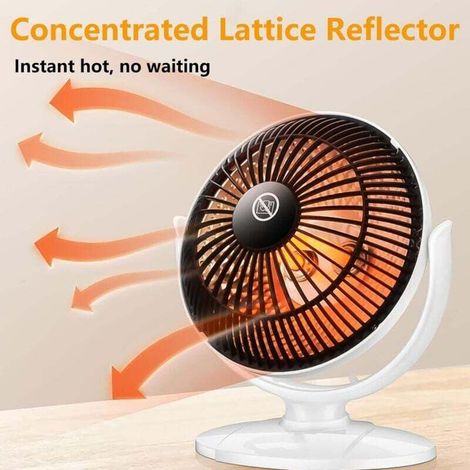 Calefactor portátil, mini calefactor eléctrico portátil de tubo de cuarzo infrarrojo de 200 W para oficina, hogar y toda la habitación. (1/3)