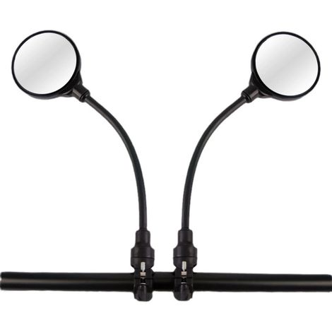 (1 par) Espejo para manillar de bicicleta, espejo ajustable para manillar de bicicleta - espejo de montaje en manillar, espejo de seguridad acrílico convexo de gran angular para bicicletas de carreter (1/3)