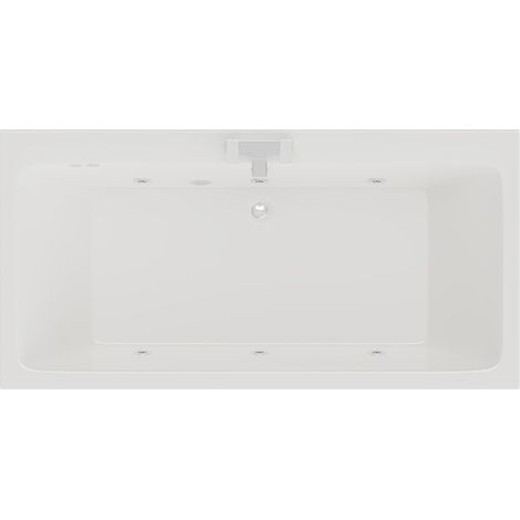 Verna 1800mm x 900mm 6 Jet Chrome Flat Jet Double Ended Whirlpool Bath (1/5)