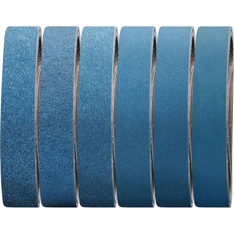 Bandes Abrasives 50 X 686 mm, 10 Pièces Bandes Abrasives Grain 40/60/80/120/240/400 pour Ponceuse à Bande pour Métal Bois (1/5)