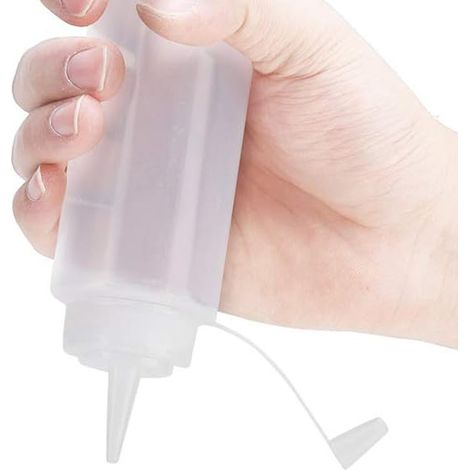 Flacon souple de 240 ml pour condiments, en plastique de qualité alimentaire, avec bouchon à vis, convient aux sauces, condiments et crèmes. (1/5)