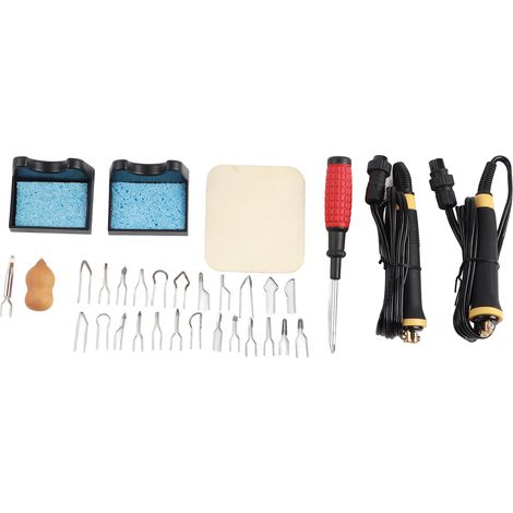 Ensemble d'outils de sculpture sur bois, comprenant une planche à sculpter en calebasse, un stylo à sculpter et un fer à souder (50 watts, prise britannique, 220 volts). (1/5)