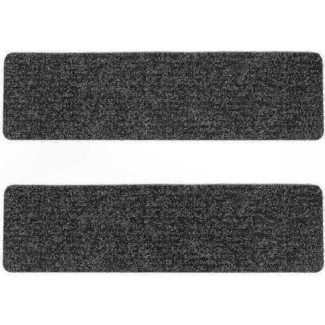 Lot de 2 tapis d'escalier antidérapants pour une utilisation intérieure et extérieure, protection pour marches en bois, tapis de sol pour escaliers, rembourrage de sécurité HwyS (1/3)