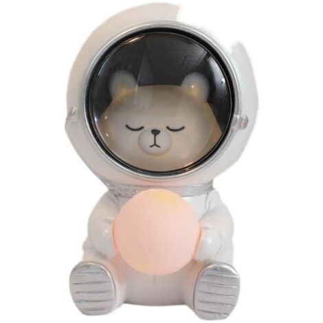 Veilleuse en résine style astronaute, veilleuse LED, avec piles, lampe de sieste, 1 unité (1/3)