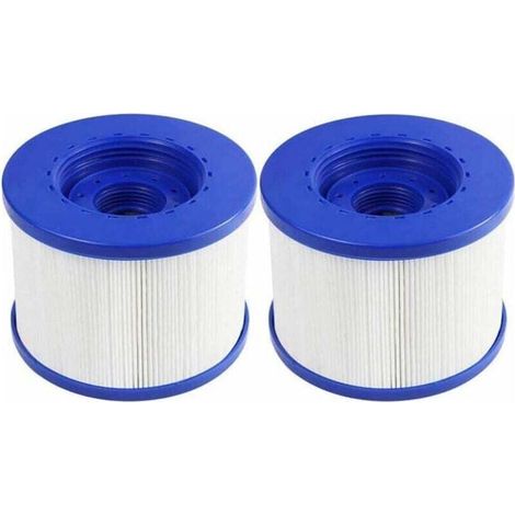 2er Set Spa-Filterkartuschen zum Einschrauben, Einschraubfilter für aufblasbare Spas, 60 mm Gewinde, Ersatzfilterkartusche für Cosy Spa, Clever Spa und mehr, 105 82 mm