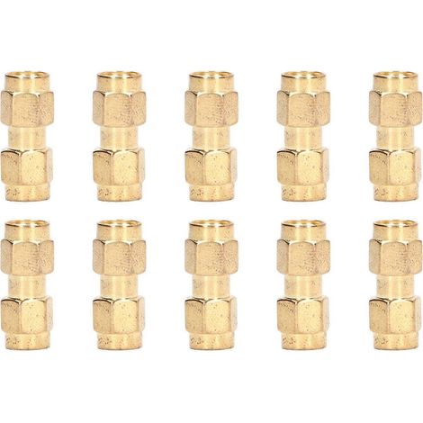 Kit de 10 adaptateurs pour câble coaxial RF (SMAJJ mâle-mâle)