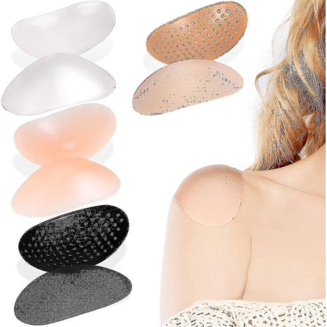 paires de coussinets d'épaules push-up en silicone souple adhésif, rehausseurs d'épaules antidérapants (1/3)