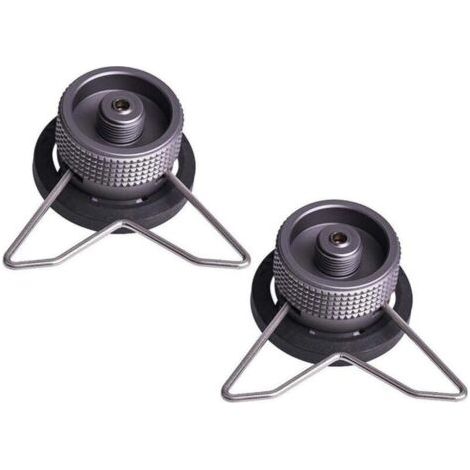 Adaptateur pour réchaud de camping en alliage d'aluminium. Portable. Léger. Arrêt automatique. Convertisseur pour cartouches de butane. Cartouches de gaz à visser. (1/5)
