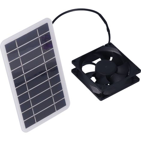 Ventilateur solaire 2,5 W pour animaux de compagnie, extracteur d'air, idéal pour l'élevage et le jardinage en extérieur (1/5)