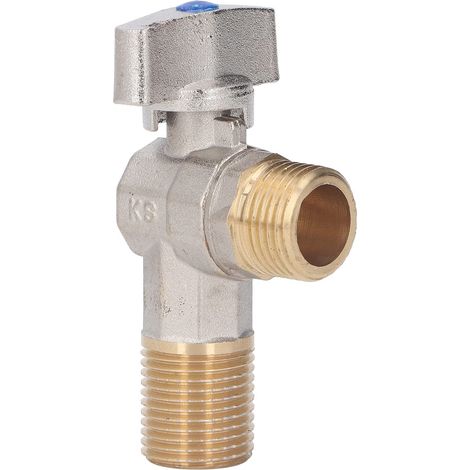 Ej.Life Wasserhahn Dreiecksventil G1/2 Gewinde Winkel Absperrventil für Küche Badezimmer (Blau) A (1/5)