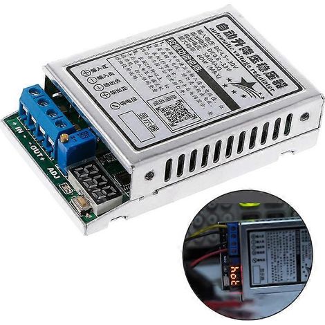 Module régulateur de tension automatique DC-DC 5V/12V/24V (montée/descente) 5A/80W avec indicateur de tension et alimentation réglable (1/5)