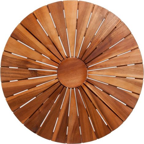Round acacia wood garden table 705 cm - weather resistant (1/3)
