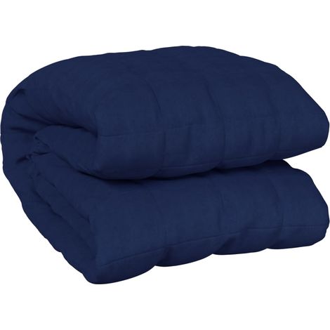 Weighted Blanket Blue 140x200 cm Single 6 kg Fabric vidaXL