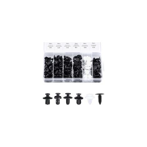 Clips de garniture intérieure, rivets, clips en plastique, clips de protection pour rivets en plastique, clips pour panneaux de porte, boîte de 100, 6 types, divers clips de fixation pour voiture, cli (1/5)