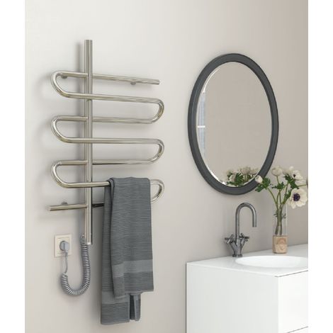 Sèche serviette éléctrique EPATAGE,Couleur: Chrome, Dimensions: 80x60,5 (1/3)