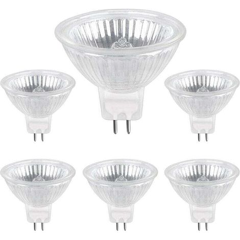 Ampoules Halogènes GU5.3 50W 12V - Blanc Chaud 2700K, Lot de 6 (1/5)