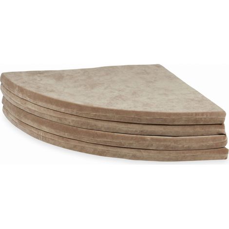Spielmatte 160cm für Kinder, rund, faltbar, Velvet Soft, Dunkelbeige (1/4)