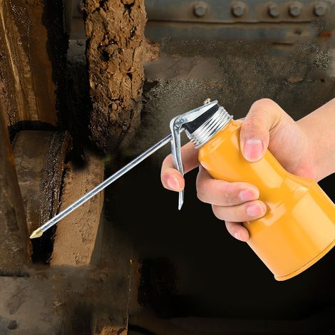Graisseur Haute Pression 400g, Pompe en Alliage d'Aluminium, Bidon d'Huile Métal avec Pistolet (1/3)