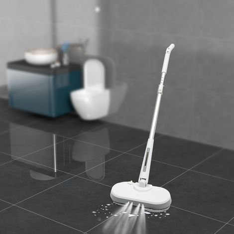 YISSALE-Kabelloser Elektromopp mit Sprühfunktion, 350 ml Wassertank Spin Mop mit LED-Beleuchtung Elektrische Poliermaschine für Holz-/Fliesen-/Vinyl-/Laminatböden (1/5)