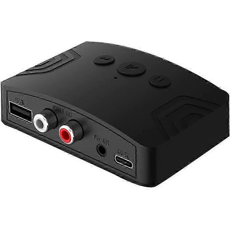 Émetteur-récepteur audio Bluetooth 5.3, prise auxiliaire 3,5 mm, RCA, USB, adaptateur audio sans fil stéréo pour musique (1/4)