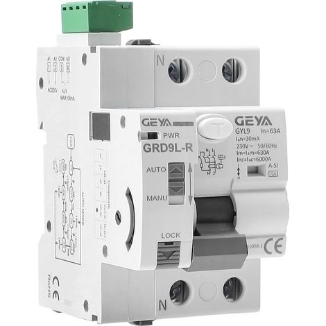 Disjoncteurs de fuite à réenclenchement automatique RCD électromagnétique (Réenclencheur AC220V+A-SI Type RCCB 2P-63A-30mA) (1/5)